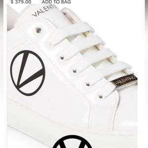 X posted Valentino PETRA size 7 white black logo